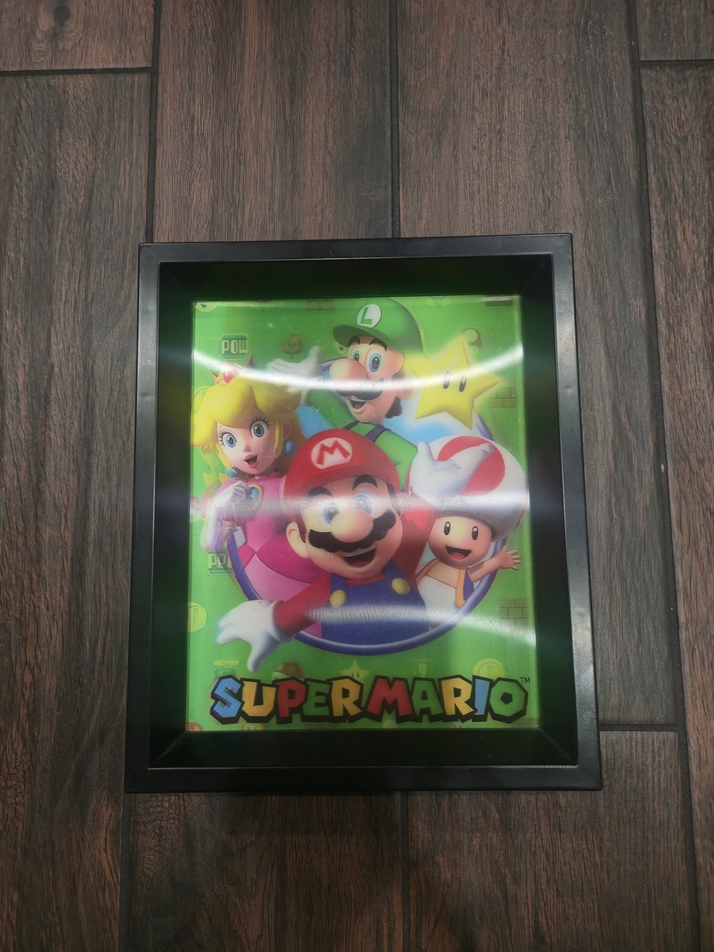 2016 Super Mario Official Nintendo Licensed Wall Art Framed Holographic 8x10